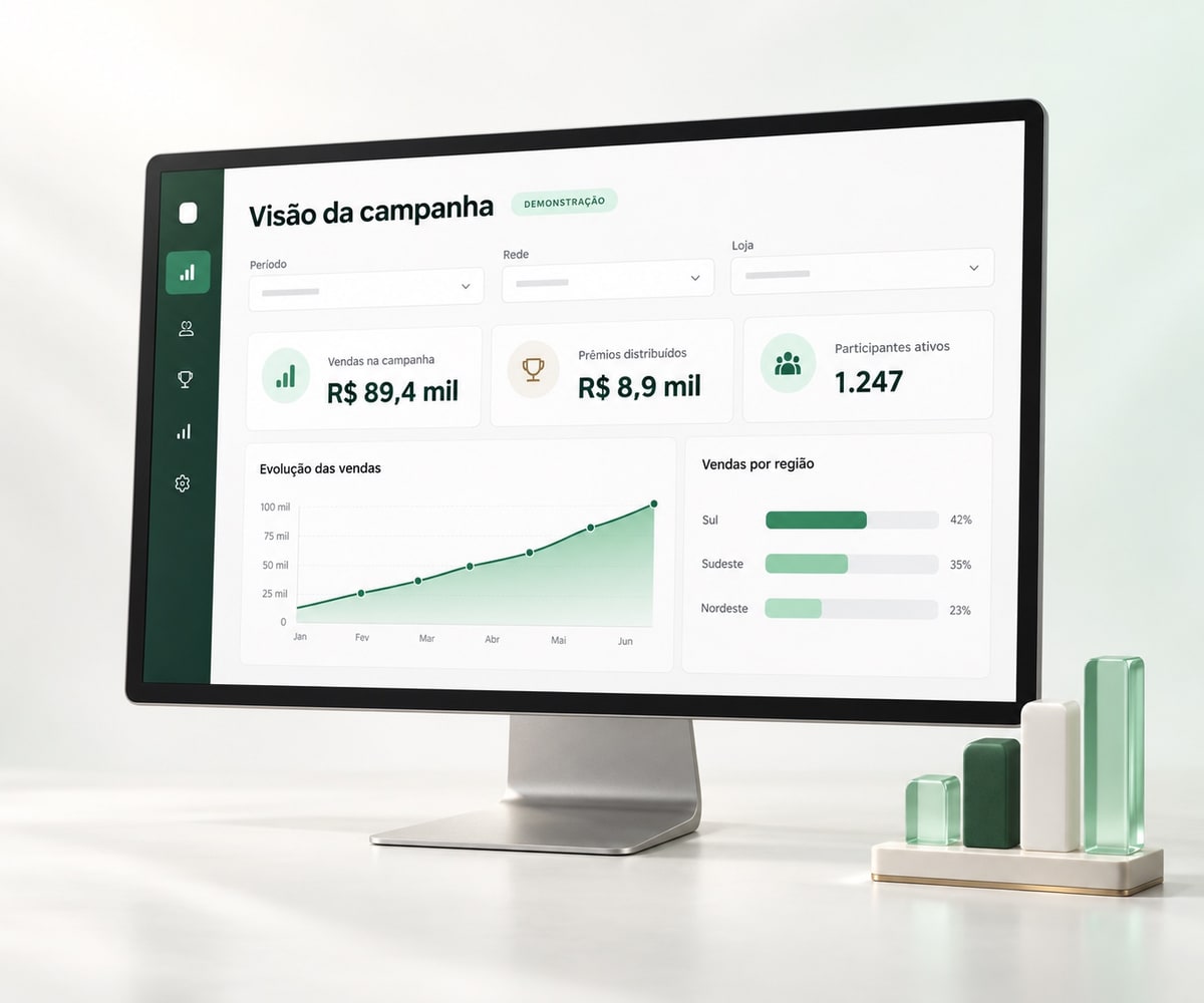 Painel da indústria com indicadores e acompanhamento da campanha